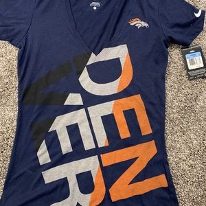 Ladies Denver Bronco v-neck T-shirt